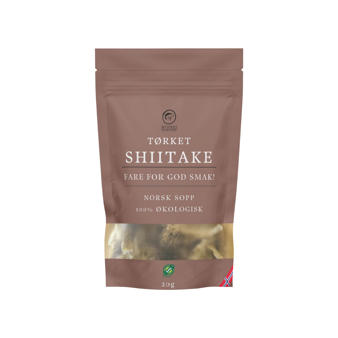 Shiitakesopp ØKO 20g, tørket Tørket Shiitake sopp ØKO – 20g
