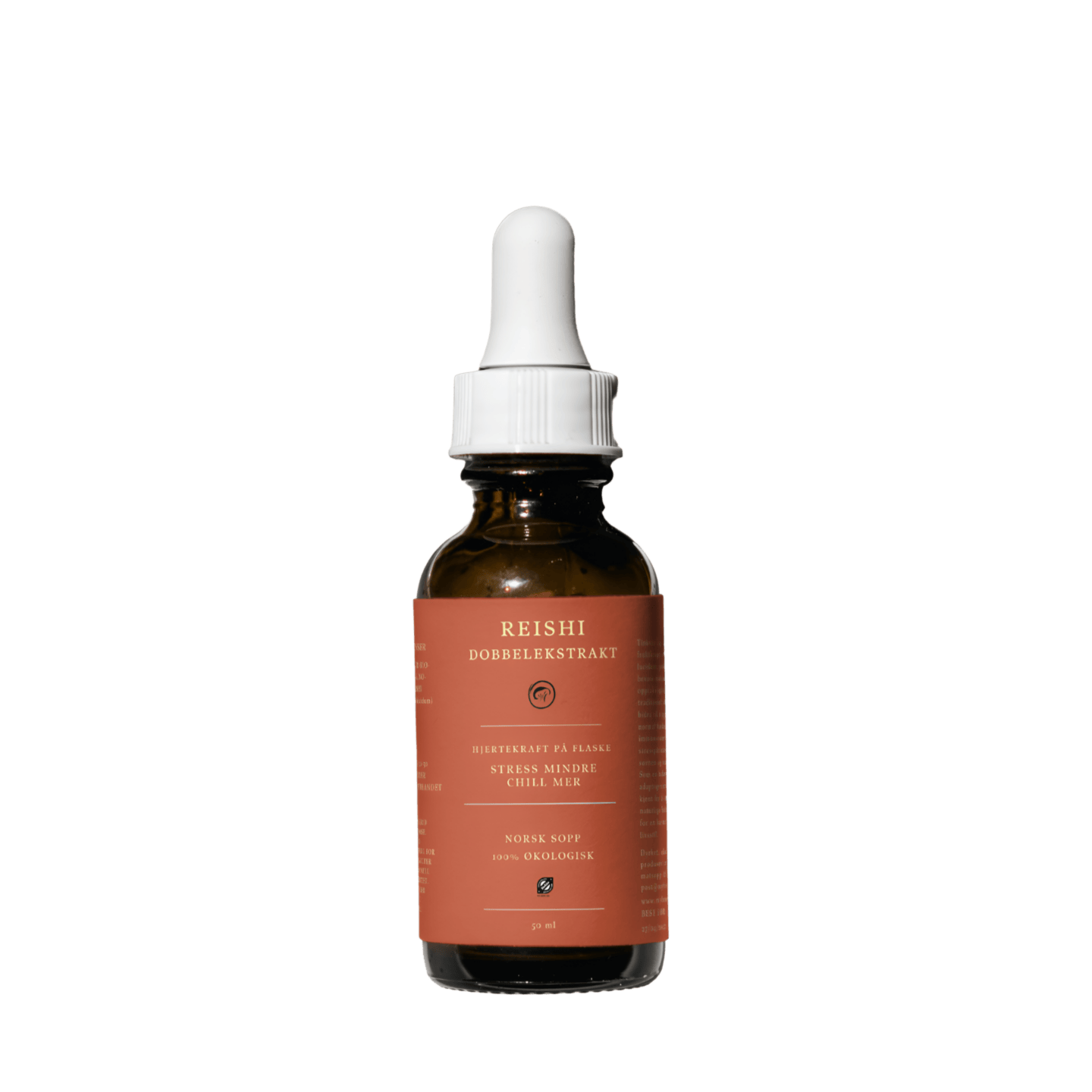 Reishi 2x ekstrakt - 50ml Reishi tinktur – Økologisk og dyrket i Norge 